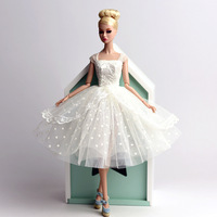 Robe de mariée de style occidental à la mode pour poupées de 30 cm, échelle 1:6, avec jupe bouffante en tissu, pour poupées de 30 cm