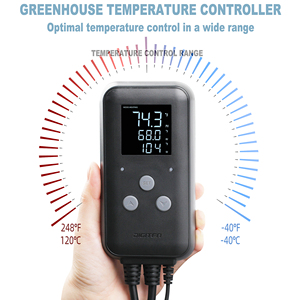 15a eu प्लग डिजिटल थर्मोस्टेट ग्रीन कलर वाटरप्रूफ तापमान नियंत्रक ग्रीनहाउस गर्मी चटाई के लिए प्लास्टिक ओएम - Product Image 4