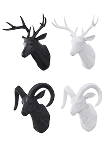 Resina decorazione testa animale capra testa nera <span class=keywords><strong>appendiabiti</strong></span> da parete per Bar decorazione artigianato e regali - Product Image 2