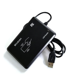 เครื่องอ่านบัตร RFID แบบไร้สัมผัส เครื่องอ่านบัตรสมาร์ทการ์ด NFC แบบ USB วัสดุ ABS ระบบควบคุมการเข้าออกประตู ระยะอ่าน 5~10 ซม. - Product Image 3