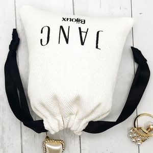 High Quality Muslin logo Jewelry Pouches <b>White</b> <b>Bags</b> for <b>Small</b> Ring Earring - Product Image 6