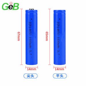 Geb מפעל 1100mah 14650 <span class=keywords><strong>3.7v</strong></span> ליתיום נטענת 14500 18500 16500 <span class=keywords><strong>14430</strong></span> תא 18650 l-<span class=keywords><strong>ion</strong></span> עבור מצלמת לפיד כוח - Product Image 6