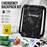Sac à dos médical d'urgence complet ORI-POWER avec cordon de serrage, trousse de premiers secours et fournitures médicales pour activités de plein air