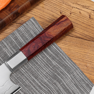8 인치 미국 7 레이어 <span class=keywords><strong>440C</strong></span> 스테인레스 스틸 나무 손잡이 독특한 패턴 블레이드와 주방 Gyuto 칼 - Product Image 4
