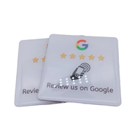 Tag Epoxy Menu Ulasan Google NFC Kode QR 80*80mm yang Dapat Diprogram 213 Kartu Pintar