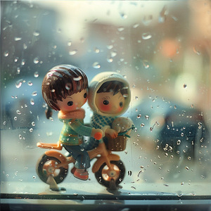Custom <b>Car</b> Ornament Couple <b>Dolls</b> Rainy Ride Decor Plastic Resin PVC Toy Indoor Use - Product Image 5