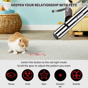 Puntero Láser LED RGB Rojo de Alta Potencia con Haz de Luz Estelar Recargable por USB - Product Image 2