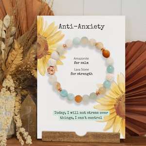 Pulsera Curativa de Amazonita Go2boho, Pulsera de Piedras Preciosas Naturales para la Calma Mental, Atracción de Riqueza <span class=keywords><strong>y</strong></span> Equilibrio Energético - Product Image 4