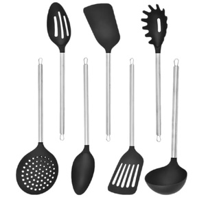 Ensemble d'ustensiles de cuisine en nylon et acier inoxydable de haute qualité, outils de cuisine, ensemble d'ustensiles de cuisine - Product Image 1