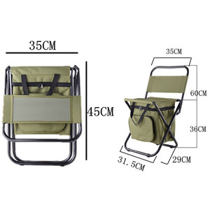 Silla de pesca portátil de diseño moderno con bolsa de aislamiento Marco de aluminio Taburete de camping para playa o muebles de exterior - Product Image 4