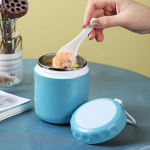Mini 3 tazas a prueba de fugas portátiles ecológicas con tapa, fiambrera, <span class=keywords><strong>olla</strong></span> de sopa <span class=keywords><strong>para</strong></span> niños y adultos, termo de café de acero inoxidable 04 - Product Image 4