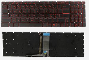 Teclado para Portátil NORDIC PORTUGUESE CZECH US para <span class=keywords><strong>MSI</strong></span> GE62 GF72 <span class=keywords><strong>GL63</strong></span> GP73 GS60 GT63 GV72 GX62 PE62 PL72 GX62 6QD Retroiluminado - Product Image 5