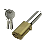 Cerradura de Seguridad E10 de Latón con Perno de Empuje y Carcasa, Resistente, para Ventanas, Patios, Persianas Enrollables y Cilindros