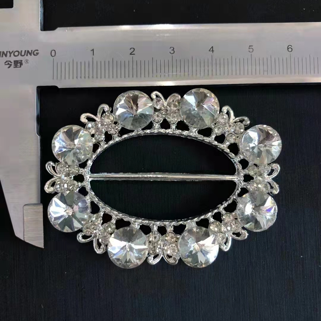 Пряжки с кристаллами в форме цветка, оптовая продажа модных женских металлических аксессуаров для одежды