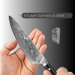 OEM ODM 8Pcs Damascus Kitchen <b>Knife</b> Set 67 Layer VG10 Steel Chef <b>Knives</b> G10 Handle Custom Logo Kitchen Cutlery Set - Product Image 3