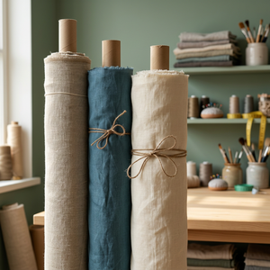 Tela de Lino Francés 100% Premium, Textil de Lino Natural Lavado a la Piedra al por Mayor, Material de Lino Puro para Cortinas y Ropa de Cama - Product Image 1