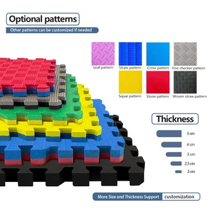 Tapis de Taekwondo Sansd 4 cm, Tapis de Muay Thai, Tapis en Mousse de Taekwondo Non Toxique Antidérapant en EVA, Tatami de Karaté Emboîtable en Mousse - Product Image 3