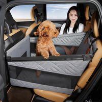 Housse de siège de voiture pour chien, pliable, avec logo personnalisé, devant et derrière, en tissu Oxford, écologique