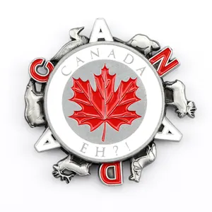 Make Canada City Country Logo Souvenir Magnets For Fridge Metal Custom 3D Fridge Magnet
