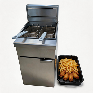 안정적인 성능의 스테인리스 스틸 30L LPG 가스 딥 프라이어(단일 탱크, 두 개의 바스켓 포함) - 튀김 요리용 - Product Image 2