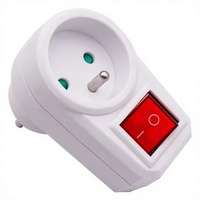 Adaptateur de voyage 1 prise 2 pôles 16A 250V avec boîtier PP+Cuivre et certification CE