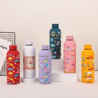 Termo de Acero Inoxidable con Diseño de Dibujos Animados para Niños, Personalizado con Logotipo de Fábrica al por Mayor, Libre de BPA, Regalo Escolar, para Viajes al Aire Libre