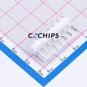 HDGC3963WR-7P Wire-to-Board Pin Header Bent Lead Through Hole Connector 1x7P 3.96mm Right Angle Insert VH - Product Image 1