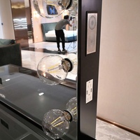 Docarelife Coiffeuse de bureau en bois noir avec miroir cosmétique lumineux, ampoules claires, haut-parleur Bluetooth et commande tactile