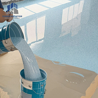 Résistance à l'usure Anti-slip Epoxy Coloré Sable Effet Marbre Revêtement Liquide Pinceau Peinture Haute Brillance