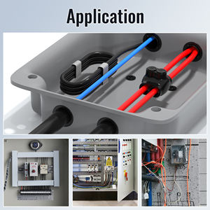 耐久性のある<span class=keywords><strong>2</strong></span>ポートアルミニウムスプライスコネクタ両面絶縁ワイヤブロックヘビーデューティーケーブルコネクタ - Product Image 6