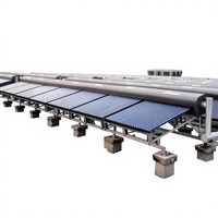Chauffe-eau solaire modulaire pressurisé 150L à cycle intégré émaillé, avec collecteur à plaque plate à montage à 25 degrés, pour usage extérieur, énergie solaire