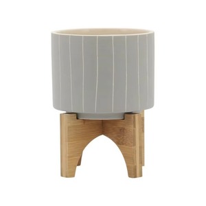 Pot de fleurs en résine légère de qualité export, résistant aux UV, décoratif, pour patio, jardin, intérieur, disponible à la vente - Product Image 3