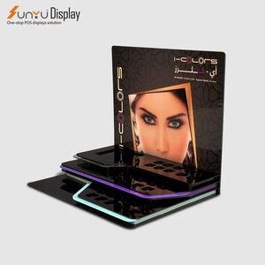 Sunyu Factory Venta al por mayor <span class=keywords><strong>Lentes</strong></span> <span class=keywords><strong>de</strong></span> <span class=keywords><strong>contacto</strong></span> <span class=keywords><strong>de</strong></span> acrílico negro personalizado Soporte <span class=keywords><strong>de</strong></span> exhibición <span class=keywords><strong>Tienda</strong></span> minorista Estante <span class=keywords><strong>de</strong></span> exhibición <span class=keywords><strong>de</strong></span> cosméticos - Product Image 4