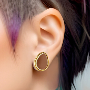 Teardrop vert & bleu & violet dégradé couleur <span class=keywords><strong>oreille</strong></span> Tunnel bouchons titane <span class=keywords><strong>Double</strong></span> évasé <span class=keywords><strong>oreille</strong></span> jauges extenseur civières Piercing 8-25MM - Product Image 3