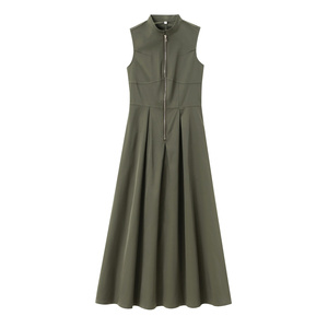 TAOP&ZA 2025 Nuovo Abito Lungo Invernale alla Moda con Collo Tondo, Senza Maniche, Zip e Vita Stretta, Stile Elegante 2902586 - Product Image 2