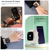Montre connectée T69 toute nouvelle, écran tactile TFT 1,83 pouces, assistant intelligent, montre connectée carrée, appel BT, suivi d'activité, modes sportifs multiples