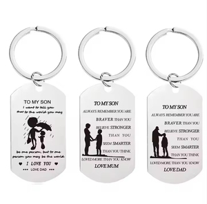 Custom Promotional Keychain Stainless Steel Metal <b>Key</b> Chains Car Keyring with logo - Product Image 2