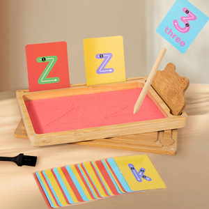 Bán buôn Montessori gỗ cát bảng cho giáo dục sớm trẻ em của bức tranh đào tạo cạo sandbox chữ viết tay học tập - Product Image 3