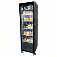 Réfrigérateur vertical à porte vitrée simple pour boissons, vin et bière, idéal pour bars, supermarchés et magasins