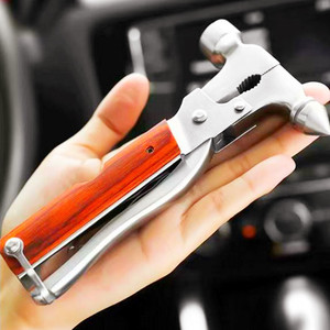 Outdoor safety hammer, multi-functional pliers and axe combination <b>tool</b>, window breaker, household stainless steel camping - Product Image 1