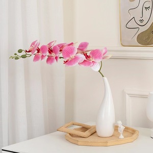 Orchidées Phalaenopsis artificielles 3D imprimées transfrontalières à 9 têtes, fleurs réalistes en soie pour la décoration de la maison et de mariage - Product Image 3