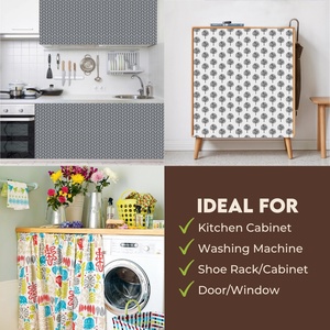 Portable Blackout Design Cabinet Langsir Dapur Corak Kabinet Tirai Cabinet Dapur Cuisine Rideau Langsir Sinki Touch Fastener - Product Image 4