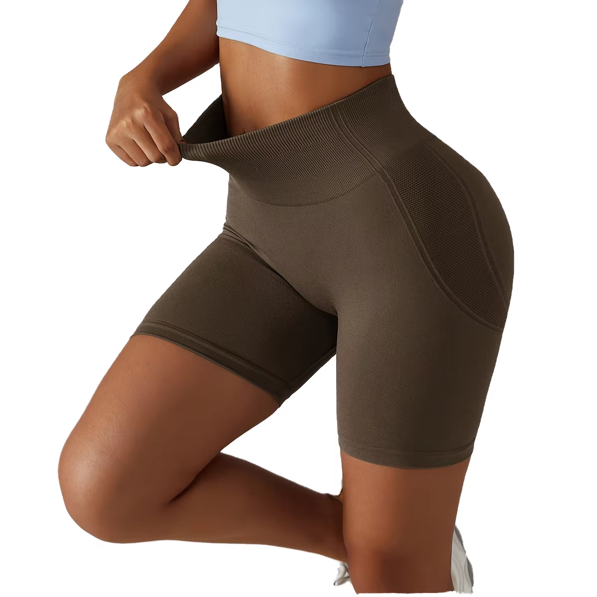 High Waist Workout Yoga Legging Seamless Fitness Butt Lifting Biker Pants Scrunch Butt Sports Gym Shorts for Women