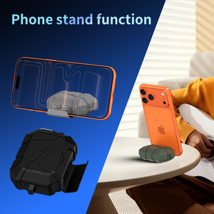 Étui pour AirPods Pro <span class=keywords><strong>3</strong></span>ème génération 2025 avec verrouillage sécurisé et support de téléphone, design avec crochet porte-clés, coque antichoc pour AirPods Pro <span class=keywords><strong>3</strong></span>ème génération - Product Image 4
