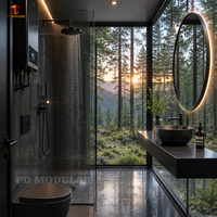 Maison préfabriquée moderne en verre, cabane modulaire pour Airbnb, location de vacances, station balnéaire, lodge de luxe, design personnalisé