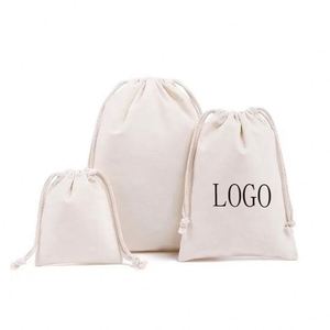 Wholesale Eco Friendly Custom Printed Personalized Colorful Natural Canvas Cotton Drawstring <b>Bag</b> - Product Image 4