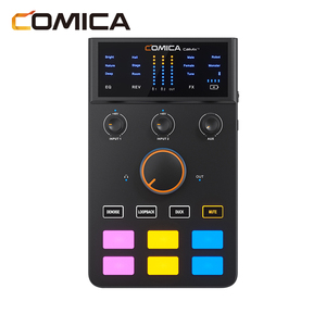 ไมโครโฟนไร้สาย COMICA ADCaster C1 แบบคาร์ดิออยด์ น้ำหนักเบา พกพาสะดวก พร้อมฟังก์ชั่นเปลี่ยนเสียง ชุดซาวด์การ์ด 2.4G สำหรับการถ่ายทอดสด - Product Image 1