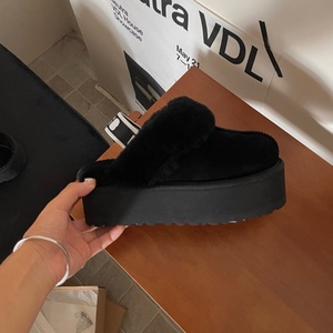 Thick-soled home shearling lace-up <strong>slippers</strong> snow <strong>boots</strong> women's <strong>boots</strong> <strong>furry</strong> <strong>slippers</strong> - Product Image 5