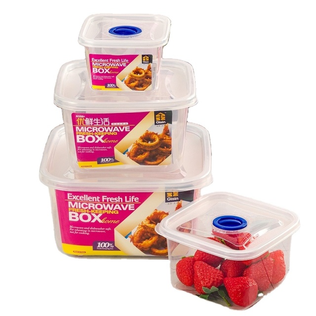pp Plastic square Microwave Food Containers Set for Cooking