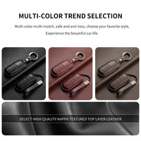 Étui à clés de voiture pliable en cuir véritable fait main pour Mazda 2 Axera CX3 CX4 CX7 CX8 CX30 Simple et élégant